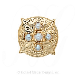 GS324 PL - 14 Karat Gold Pearl Slide 